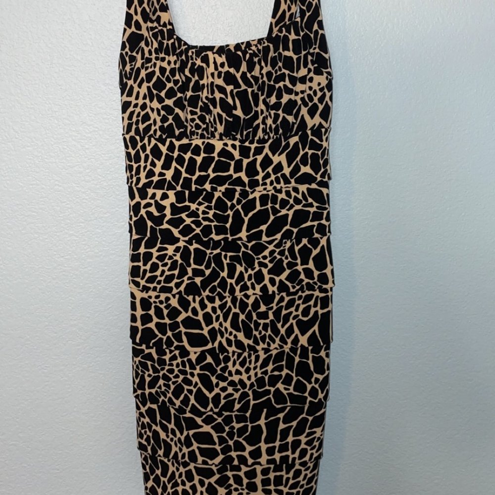 Sweet Storm Leopard Print Cocktail Mini Dress Bodycon Size Small